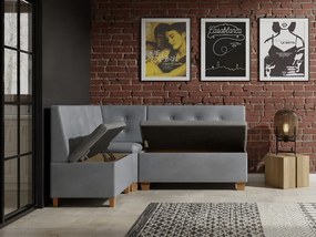Dizajnová rohová lavica Barcelona 130 x 170 cm - čalúnená, na mieru, s úložným priestorom