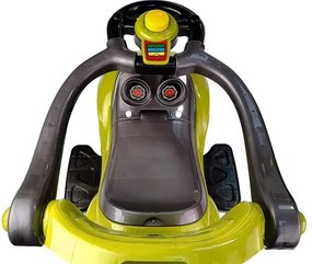 LEAN CARS Detské odrážadlo 3v1 Mega Car s vodiacou tyčou, žlté