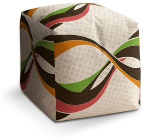 Sablio Taburet Retro abstrakcia: 40x40x40 cm