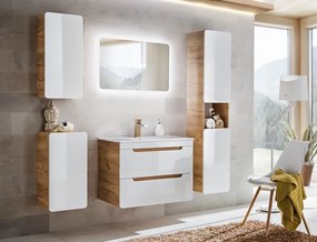 Zostava kúpeľňového nábytku BÁRA 60 cm s nástenným zrkadlom vr. zápustného keramického umývadla
