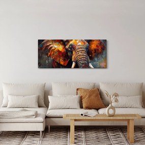 Obraz - Maľba slona (120x50 cm)