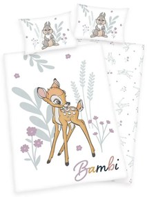 HERDING FLANEL BIO Obliečky do postieľky Bambi  Bio Bavlna Flanel, 100/135, 40/60 cm