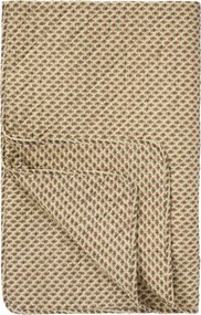 Ib Laursen Prešívaný prehoz Beige / Block pattern 130 × 180 cm
