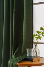 Záves OXFORD LIGHT 140x250 cm, tmavozelený Zavesenie: Kovové krúžky