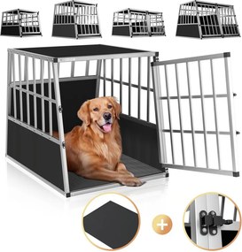 Prepravka pre psa BRUNO, 66x90x72cm, strieborná/čierna Jurhan
