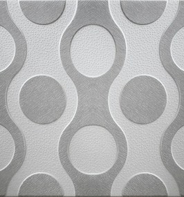 Stropné panely 3D XPS 0019, cena za kus, rozmer 50 cm x 50 cm, CHAINS sivý, IMPOL TRADE