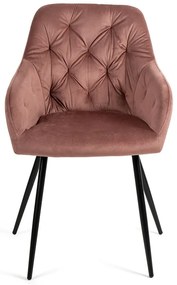 Noela Zamatová jedálenská stolička SIENA ružová