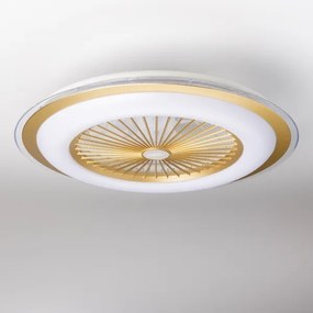 Brilagi - LED Stmievateľné svietidlo s ventilátorom RONDA LED/48W/230V zlatá + DO