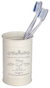 Béžový téglik na zubné kefky Wenko Home