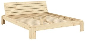 Dvojlôžková posteľ z borovicového dreva s roštom v prírodnej farbe 180x200 cm Layers – Karup Design