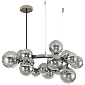 Brilagi - LED Luster na lanku MILLA 15xG9/3W/230V lesklý chróm/dymová