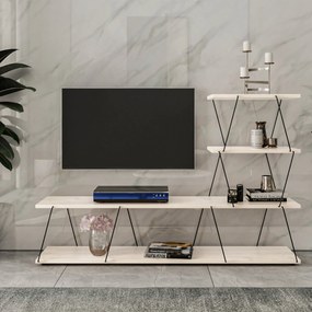 TV stolík/skrinka Ignac (Biela). Akcia -14%. Vlastná spoľahlivá doprava až k Vám domov. 1072416