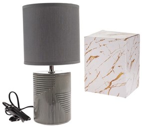 Keramická stolná lampa Matrix 33 cm, šedá