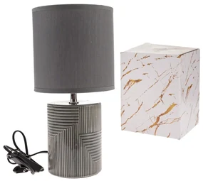 Keramická stolná lampa Matrix 33 cm, šedá