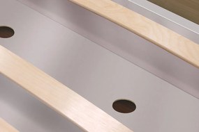 Luxusná posteľ 200x140 cm z eko kože Seina farba čalúnenia: eko koža čierna