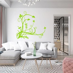 Veselá Stena Samolepka Rozkvitnutý ker Farba: zelená, Veľkosť: 80 x 74 cm