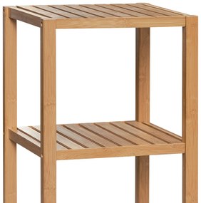 Autronic - Regál, 4 police, masív bambus, prírodný odtieň, nosnosť 12 kg - DR-011-4 AKCE