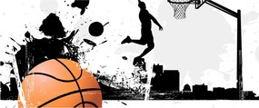 Obraz - Hráč basketbalu (120x50 cm)