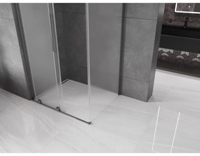 Mexen Velar L, sprchový kút s posuvnými dverami 110 x 120 cm, 8mm sklo námraza, grafit brúsený, 871-110-120-33-66