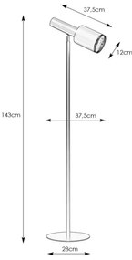 Markslöjd 108542 - Stojacia lampa OZZY 1xE27/40W/230V čierna