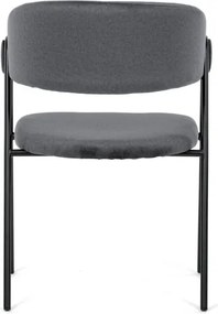 Jedálenská stolička zamatová, sivá DCL-X7130 GREY2