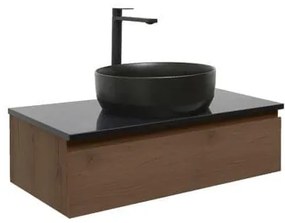 Kúpeľňová skrinka s umývadlom SAT B-Way 79x30x45 cm orech mat BWAY80NUTZUB, 1 ks