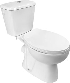 Kuchinox Lario, WC kombi, dvojtlačítko 3/6l, zadný odpad, sedadlo s pomalým zatváraním, biela, LAV-VKL_604P