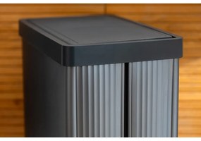 Sivý dotykový odpadkový kôš z recyklovaného plastu 54 l Verto High – Curver