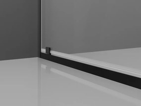 Mexen Exo, dvojité krídlové sprchové dvere 80x200 cm, 6mm číre sklo, čierny profil, 8182-080-000-70-00