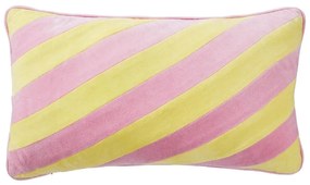 Butlers VACANZA Vankúš pruhy 35 x 60 cm - ružová/žltá