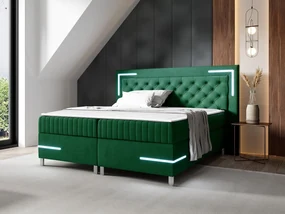 Kontinentálna posteľ Suhak 5 LED, Rozmer postele: 120x200, Dostupné poťahy: Fresh 11
