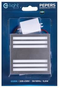 Schodiskové LED svietidlo Pepers, 1x LED 0,6w, 4000k, s