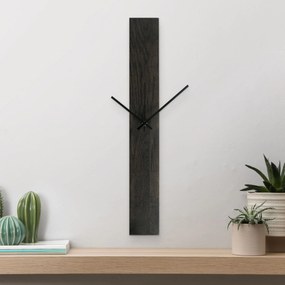 SENTOP | Elegantné drevené nástenné hodiny čierny  I SENTOP MAS019-OSMO-3169-SILVER-60x8 analógové