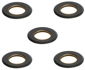 Sada 5 moderných zemných bodových svetiel čierna vrátane LED IP67 - Linsey