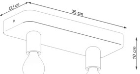 Sollux  SL.1157 - Bodové svietidlo TAVO 2xE27/15W/230V betón