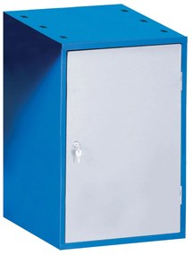 Zásuvková dielenská skrinka na náradie k pracovnému stolu GD, 810 x 592 x 510 mm, modrá