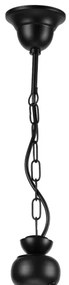 Luster na reťazi RETRO 2xE27/60W/230V matná čierna