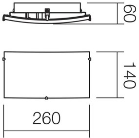 Redo 05-903 - Stropné svietidlo ISIDE 1xE27/42W/230V priehľadné
