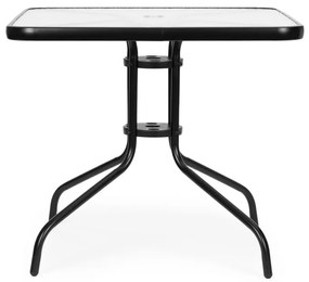 Záhradný stôl 80 cm sklenený