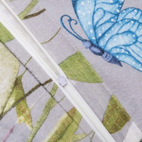 FLANELOVÉ OBLIEČKY FLANELOVE 180X200 CM, 2KS 70X80 CM KVETY