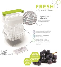 Špeciálny box na ovocie a zeleninu, s ventiláciou a filtrom, do chladničky, Fridge Fresh, 6,4 l - modrý