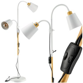 BERGE Stojacia LED lampa 2xE27 biela