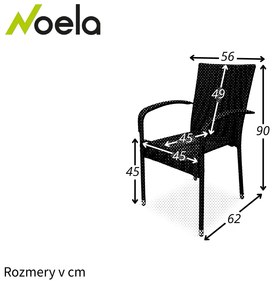 Noela Záhradná ratanová stolička Paris