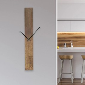 SENTOP | Elegantné drevené nástenné hodiny čierny  I SENTOP MAS019-TERRA-SILVER-60x8 analógové
