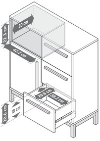 Odkladacia skrinka do kúpeľne »Eklund«, antracitová