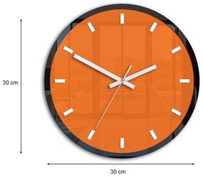 Nástěnné hodiny Rolo 30 cm oranžové
