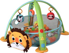 LEAN Toys Vzdelávacia podložka Lion Playpen Balls for Baby Melodies