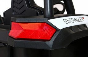 Ramiz Detská bugina ATV Strong Racing pre 2 deti biela + bezkefkový motor + nafukovacie kolesá + zvuky + LED
