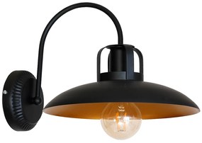 Nástenné svietidlo Felix, 1x zlaté/čierne kovové tienidlo, b