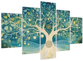 Obraz – Magický strom so špirálami (150x105 cm)